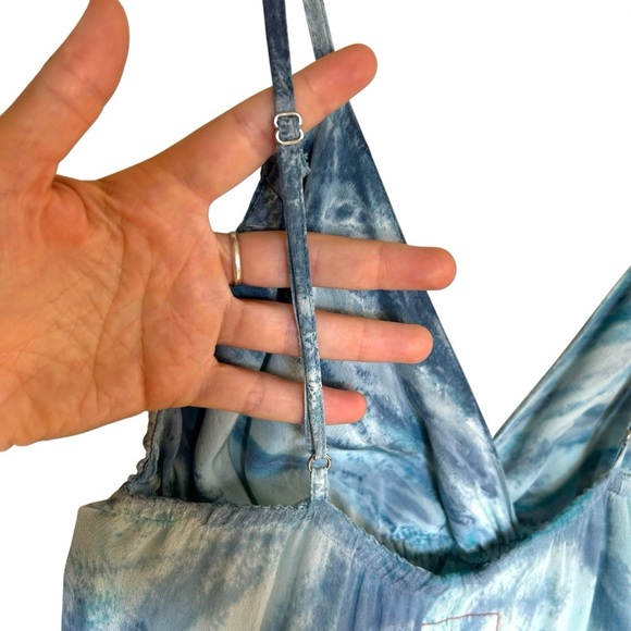 Gypsy 05 Silk Blue Gradient Babydoll Maxi Dress Small - Picture 9 of 16